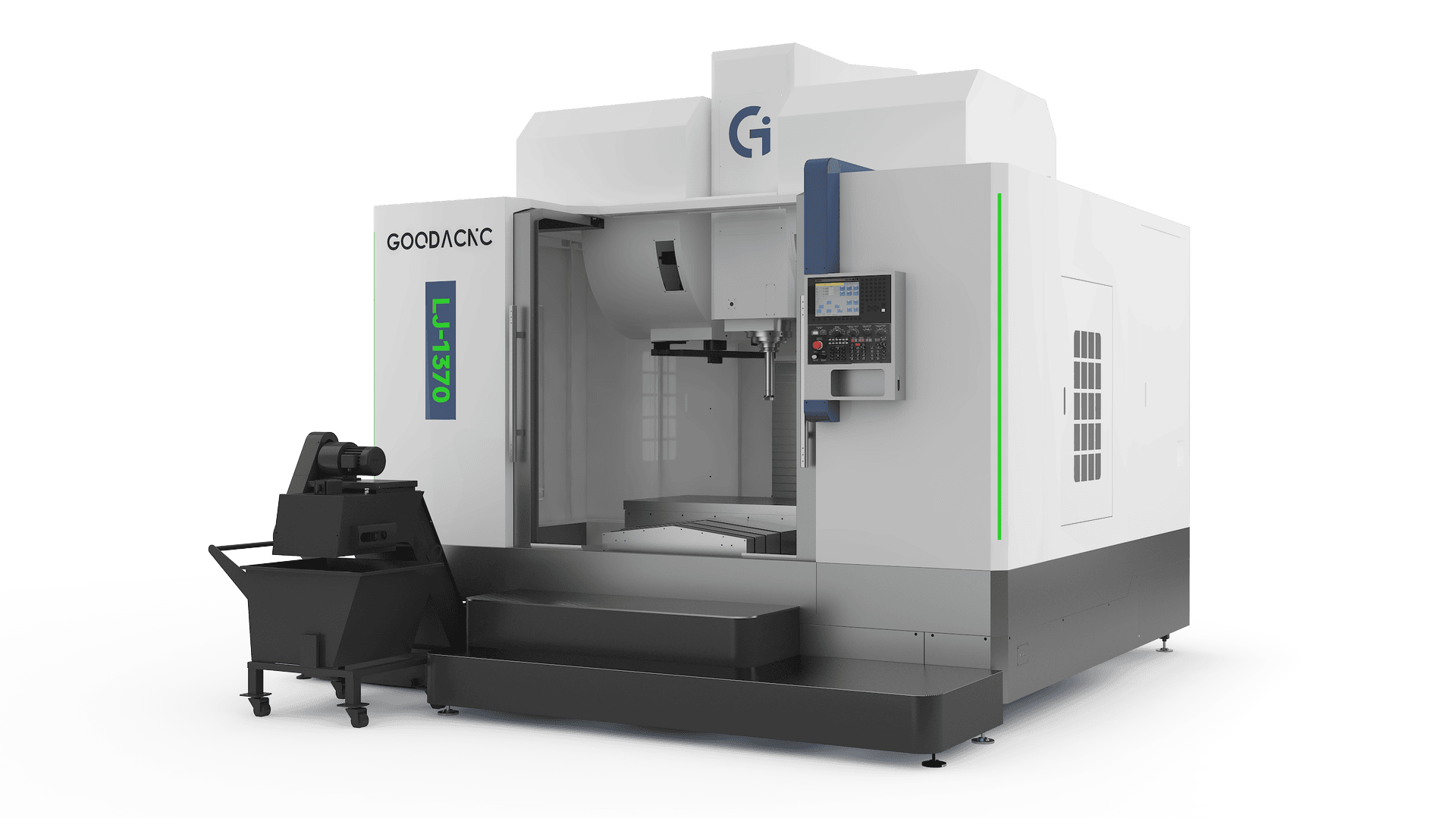 Feed speed (X*Y*Z-axis travel):1300*700*700mm. Suitable for machining parts such as medium and small-sized hardware, box, plate, disk, and shell-type components.